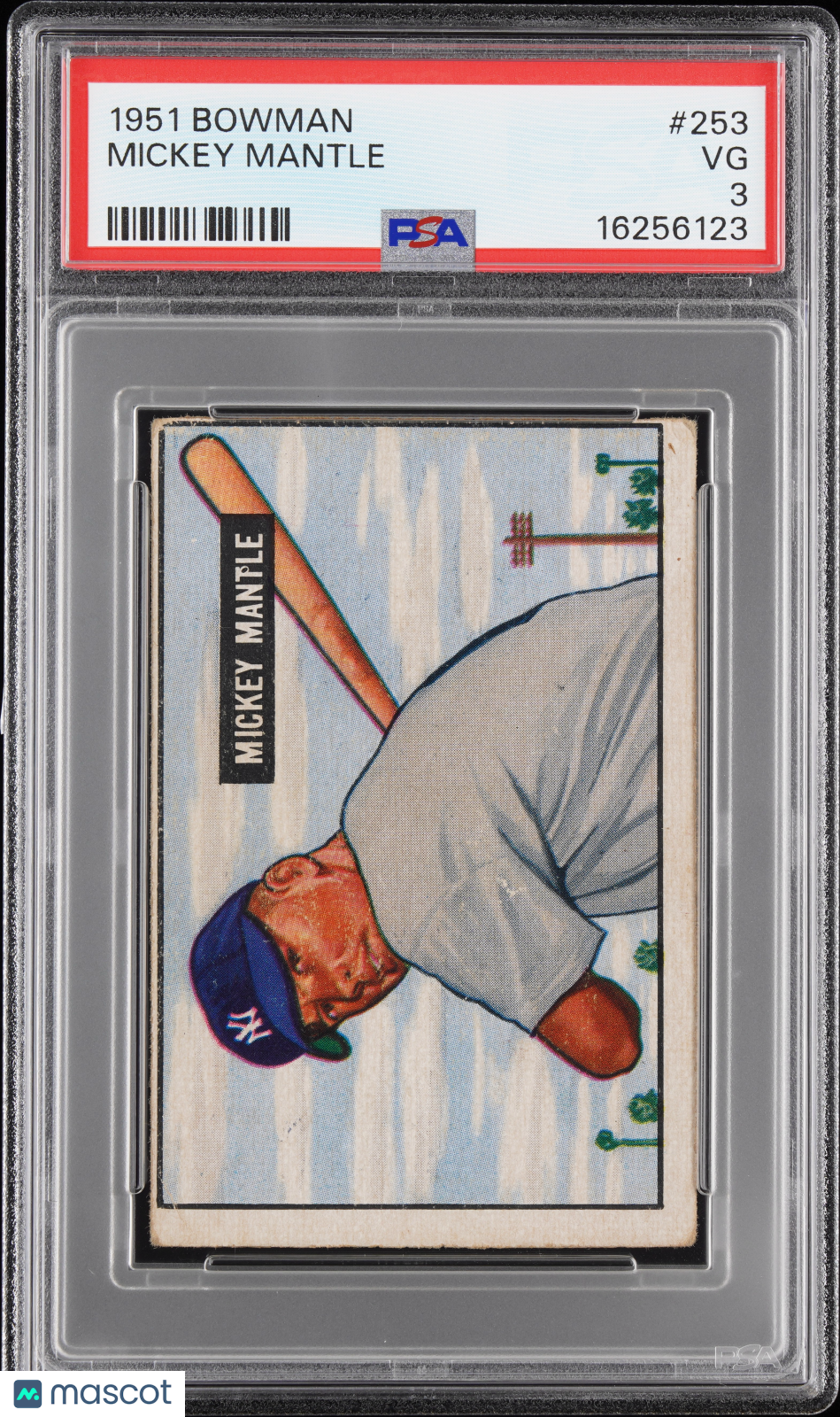 1951 Bowman Mickey Mantle #253 PSA 3