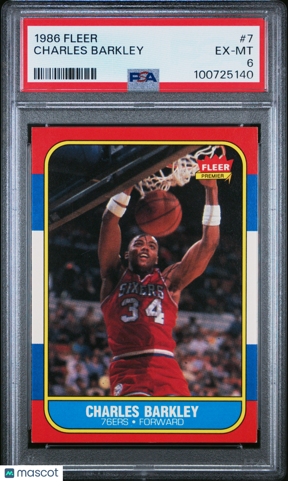 1986 Fleer Charles Barkley #7 PSA 6