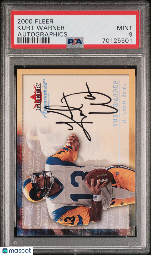 2000 Fleer Autographics Kurt Warner PSA 9