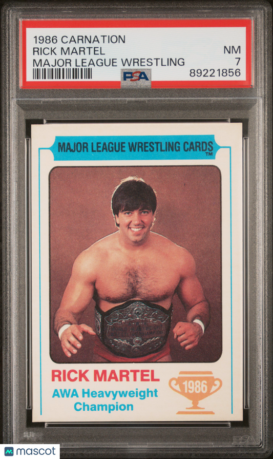 1986 Carnation Major League Wrestling Rick Martel PSA 7