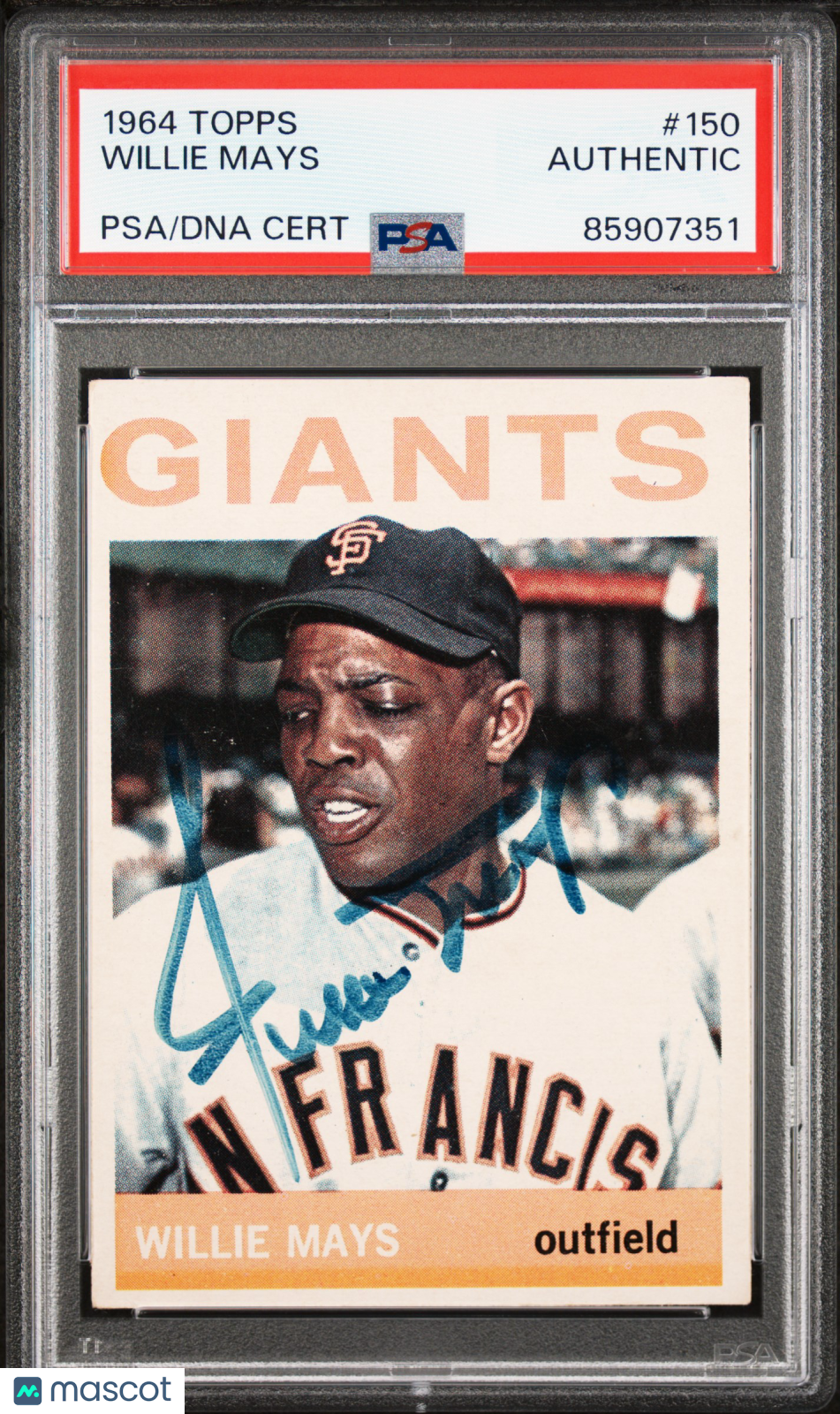 1964 Topps Willie Mays #150 PSA A Auto A