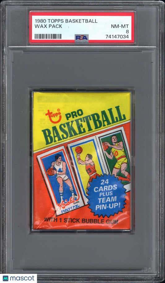 1980 Topps Basketball Pack PSA 8