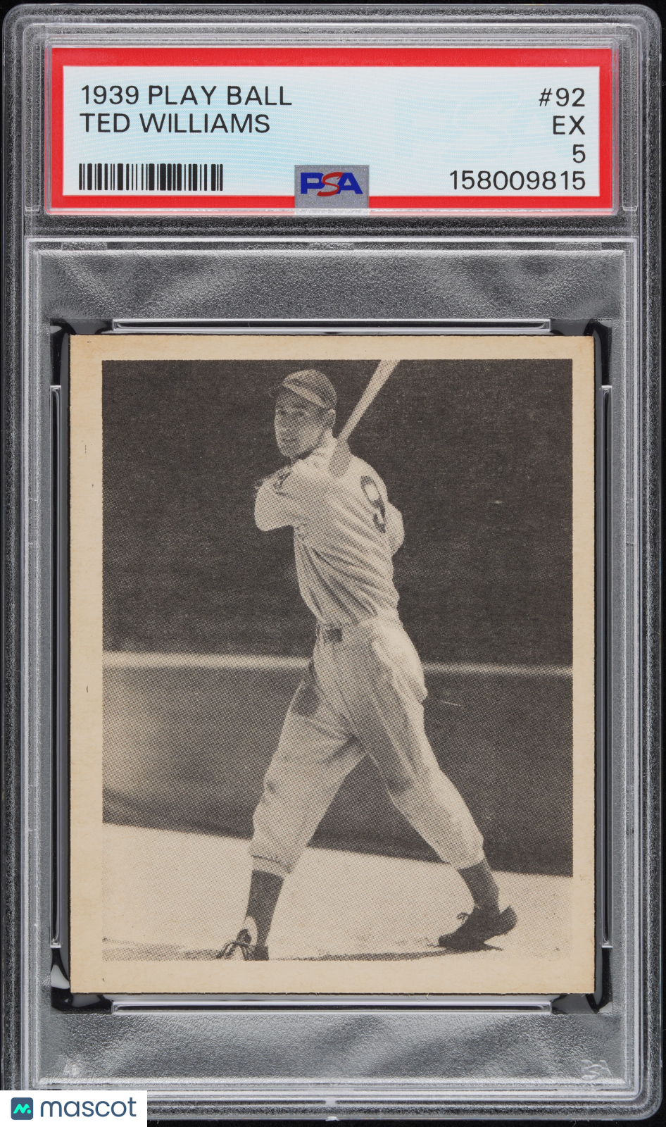 1939 Play Ball Ted Williams #92 PSA 5