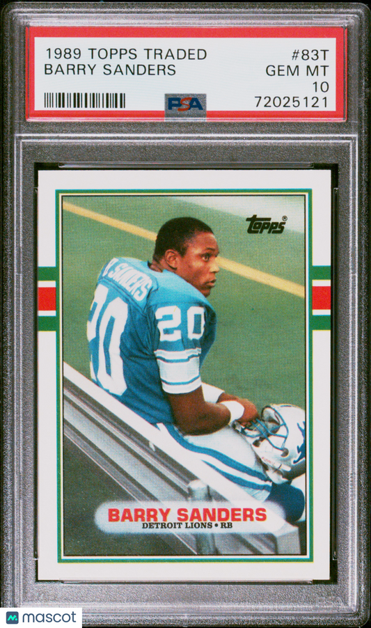 1989 Topps Traded Barry Sanders #83T PSA 10