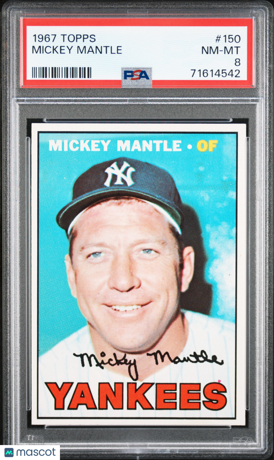 1967 Topps Mickey Mantle #150 PSA 8