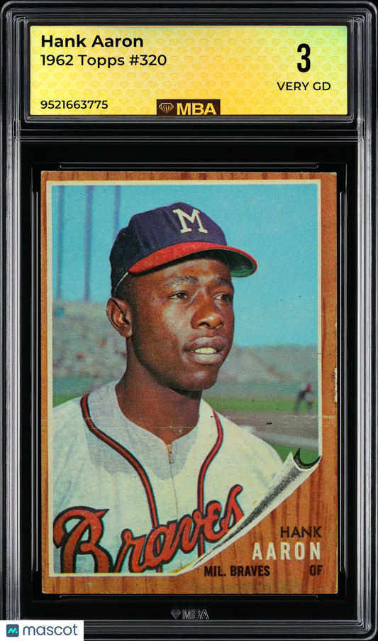 1962 Topps Hank Aaron #320 MBA 3