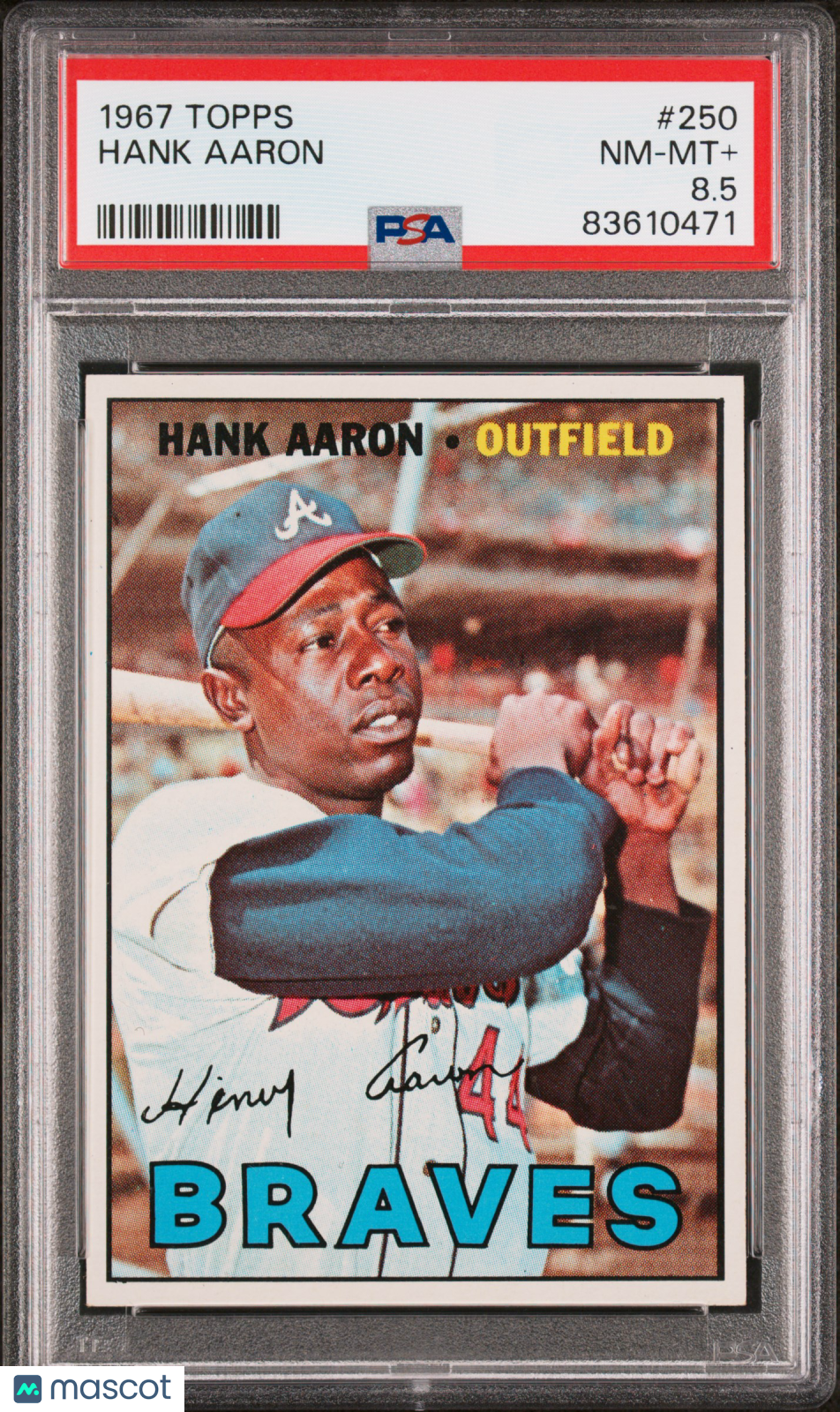 1967 Topps Hank Aaron #250 PSA 8.5