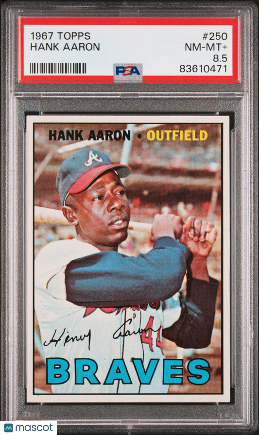 1967 Topps Hank Aaron #250 PSA 8.5