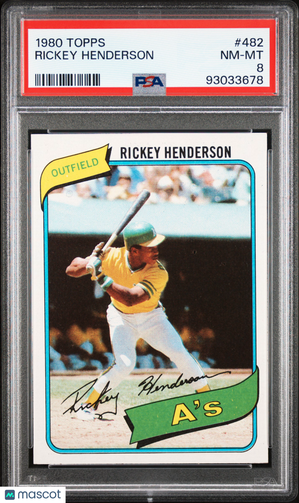 1980 Topps Rickey Henderson #482 PSA 8