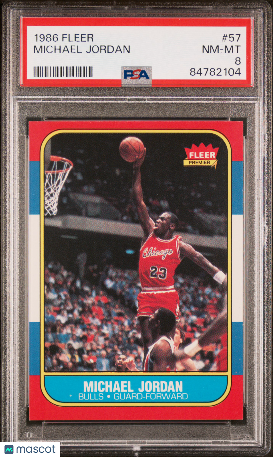 1986 Fleer Michael Jordan #57 PSA 8