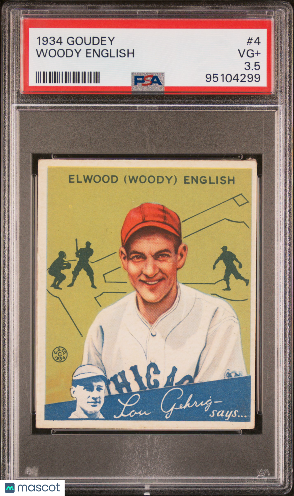 1934 Goudey Woody English #4 PSA 3.5