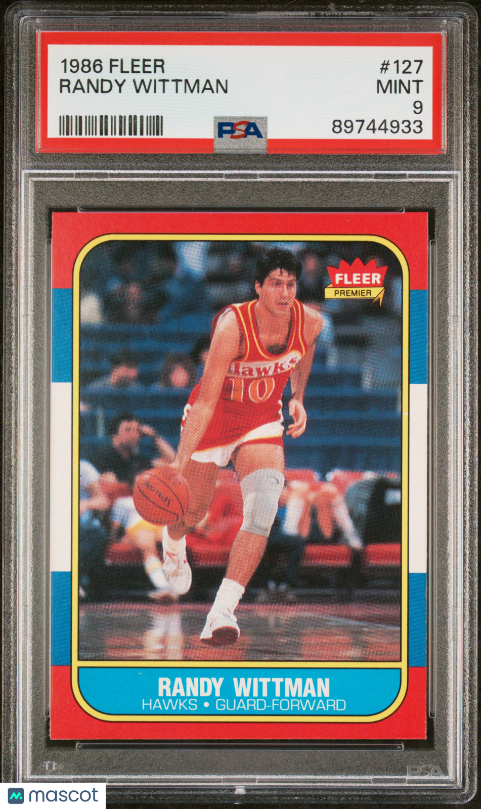 1986 Fleer Randy Wittman #127 PSA 9