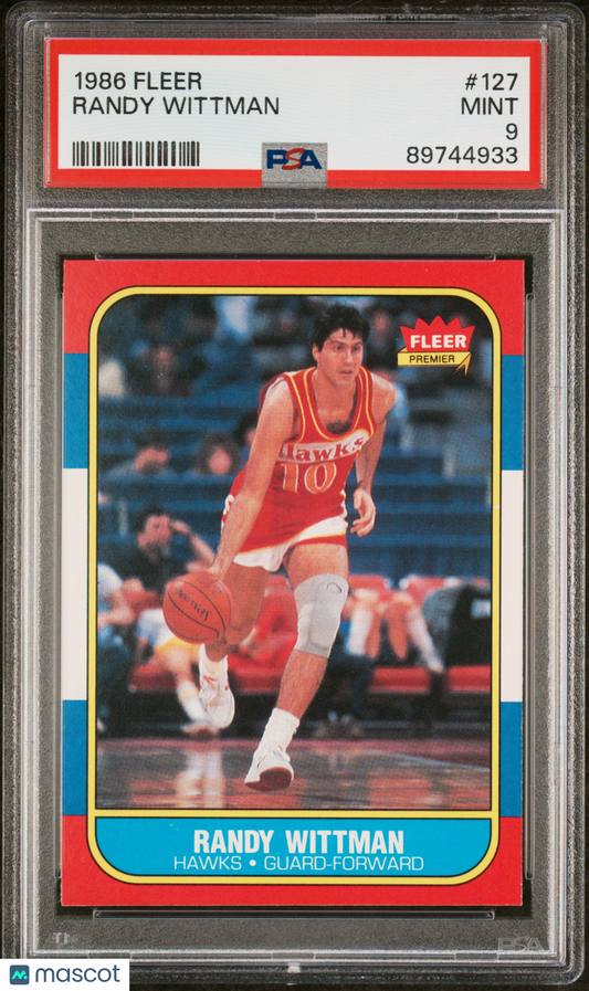 1986 Fleer Randy Wittman #127 PSA 9