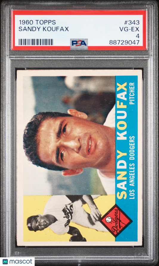 1960 Topps Sandy Koufax #343 PSA 4