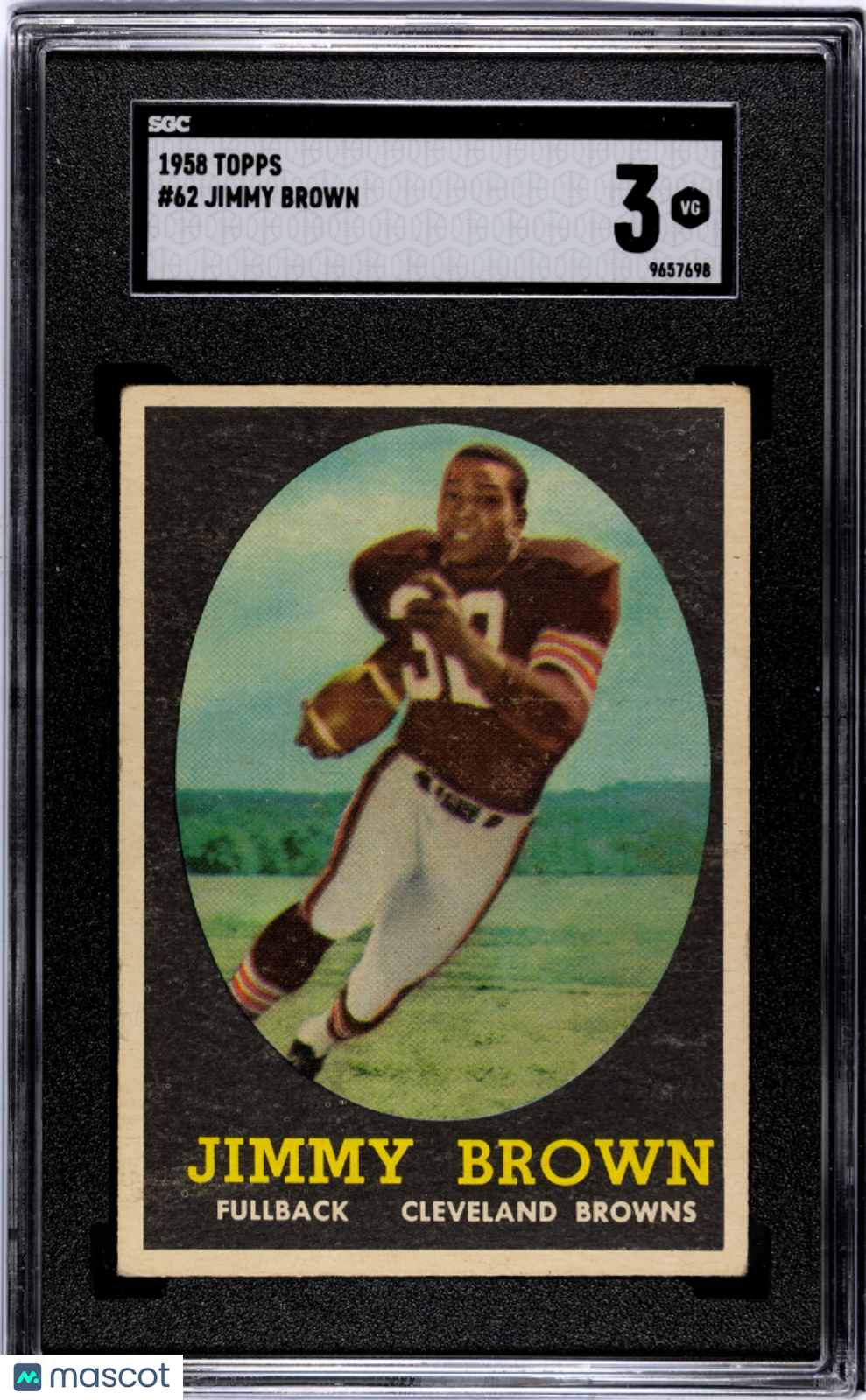 1958 Topps Jimmy Brown #62 SGC 3