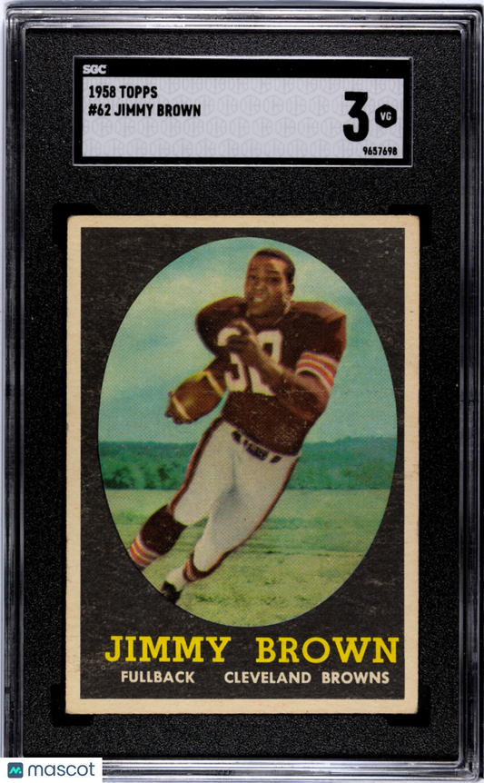 1958 Topps Jimmy Brown #62 SGC 3
