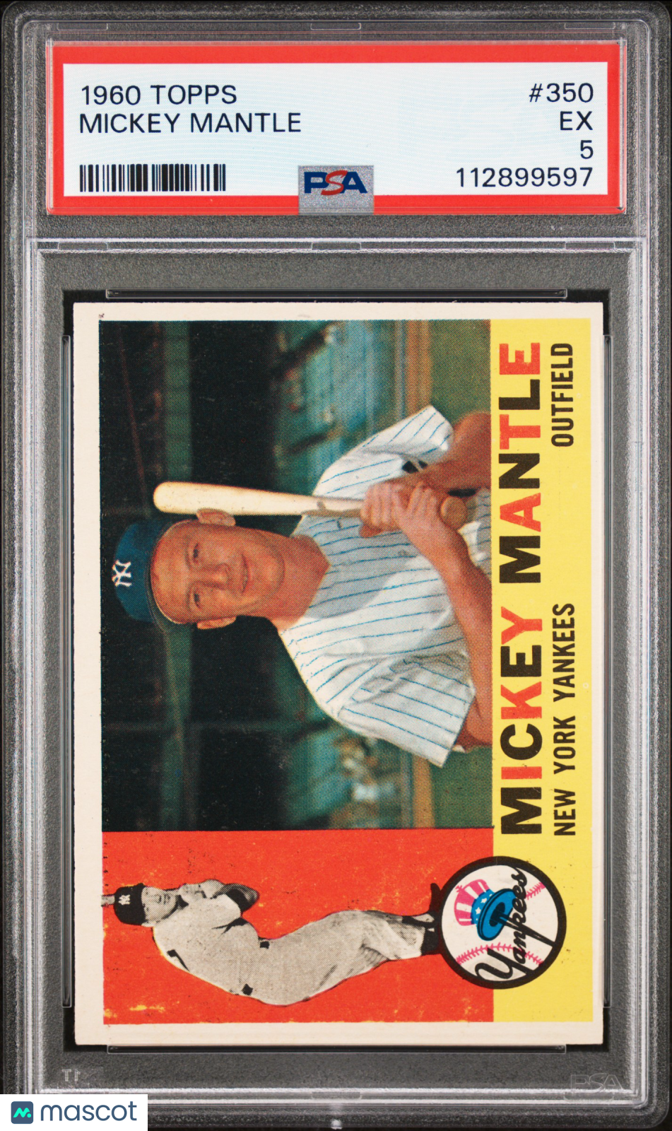 1960 Topps Mickey Mantle #350 PSA 5