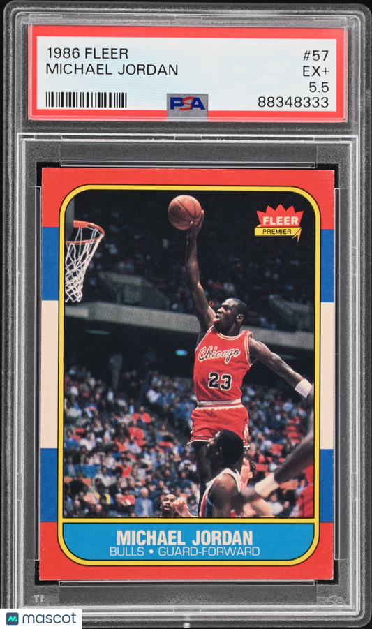 1986 Fleer Michael Jordan #57 PSA 5.5