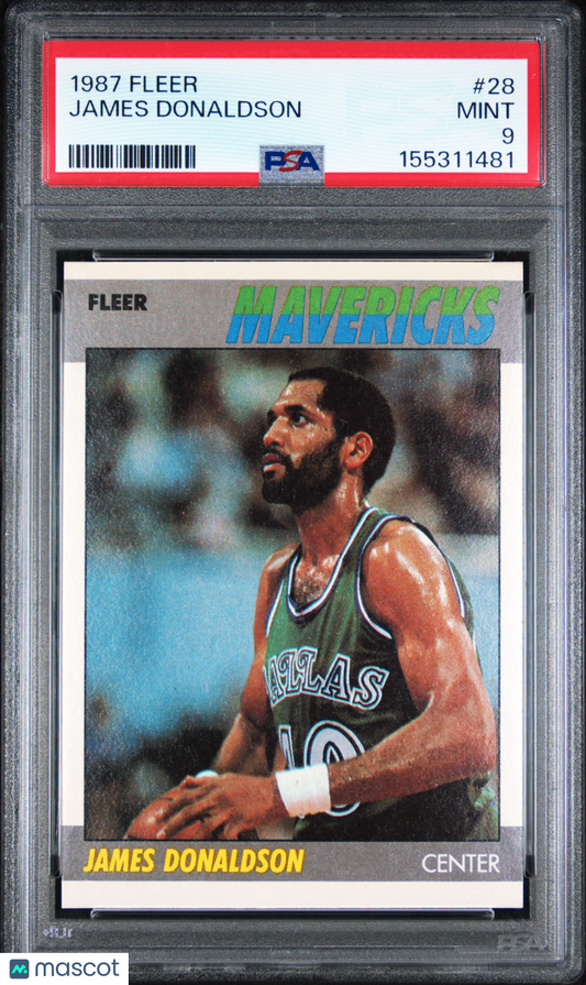 1987 Fleer James Donaldson #28 PSA 9
