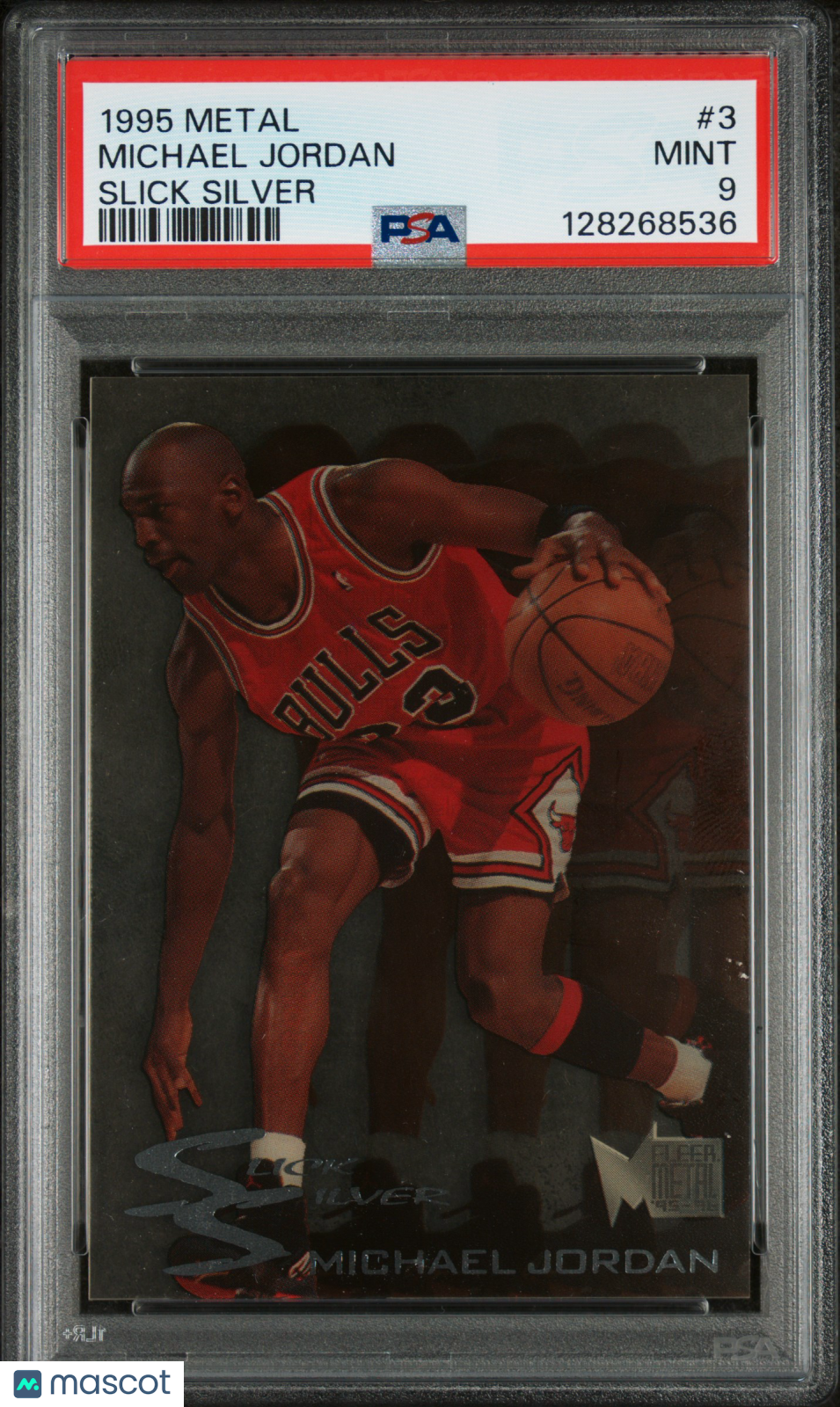 1995 Metal Slick Silver Michael Jordan #3 PSA 9