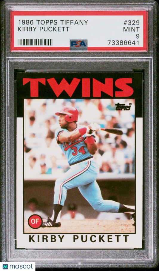1986 Topps Tiffany Kirby Puckett #329 PSA 9