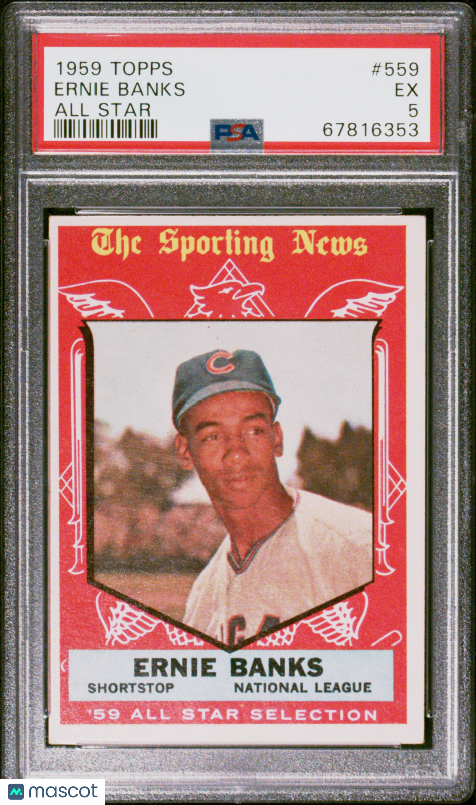 1959 Topps Ernie Banks #559 All Star PSA 5