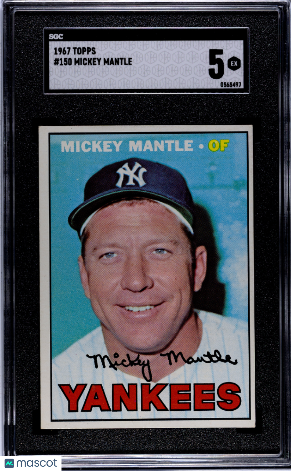 1967 Topps Mickey Mantle #150 SGC 5