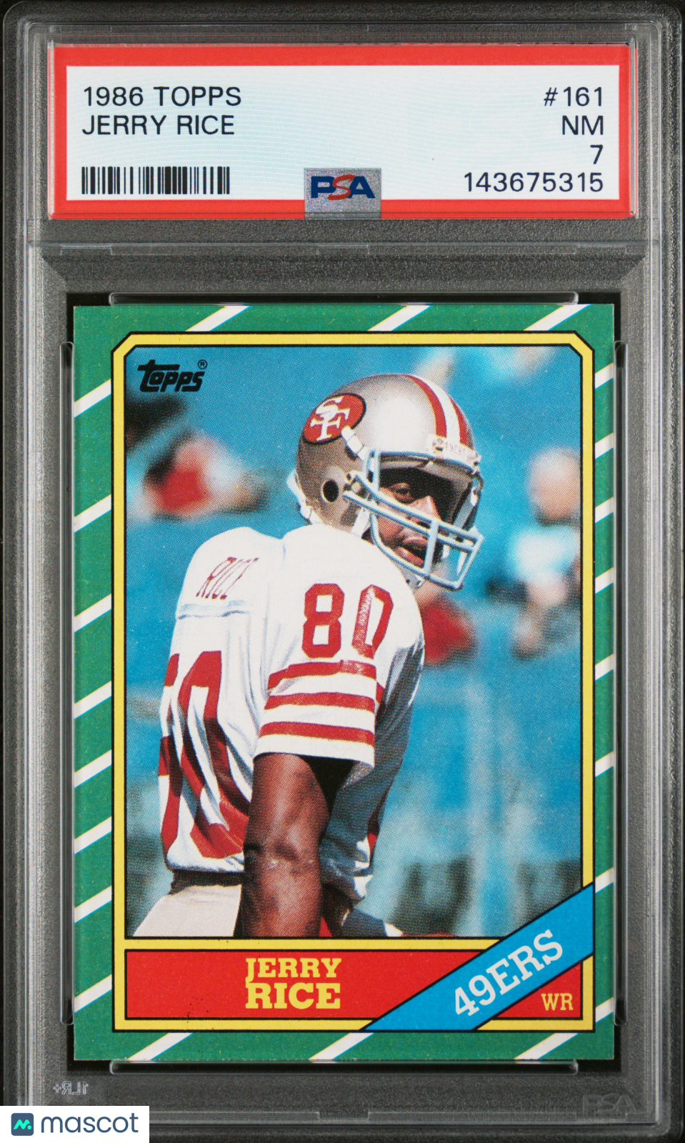 1986 Topps Jerry Rice #161 PSA 7
