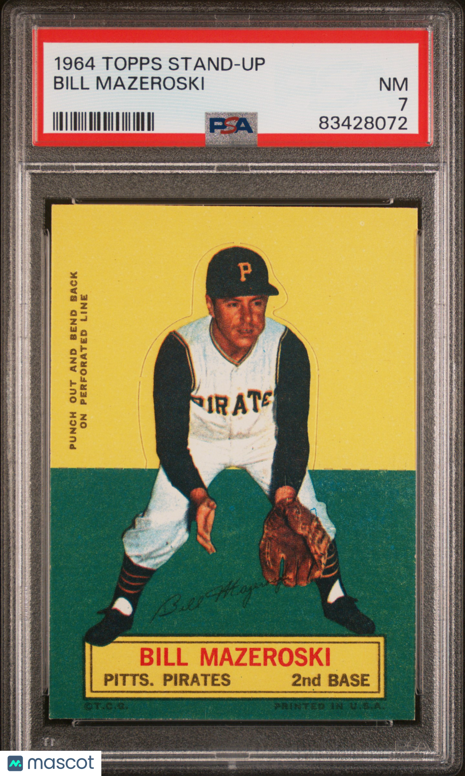 1964 Topps Stand-Up Bill Mazeroski PSA 7
