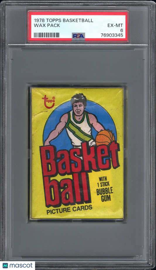 1978 Topps Basketball Pack PSA 6