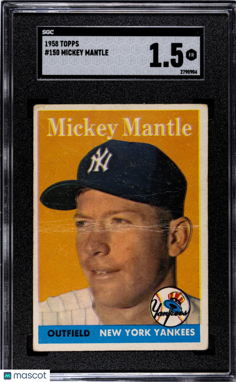 1958 Topps Mickey Mantle #150 SGC 1.5