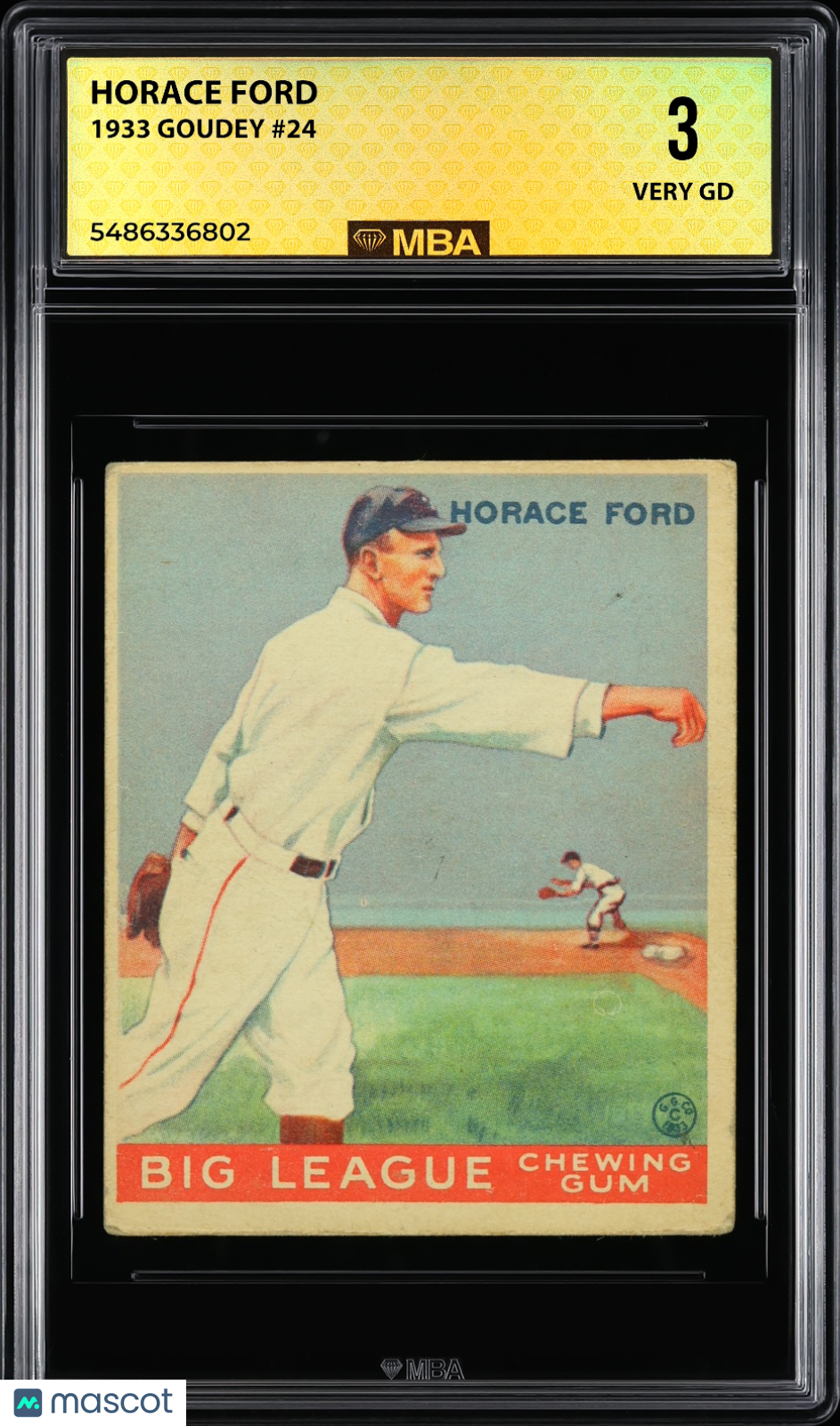 1933 Goudey Horace Ford #24 MBA 3