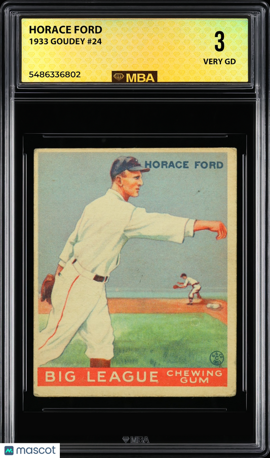 1933 Goudey Horace Ford #24 MBA 3
