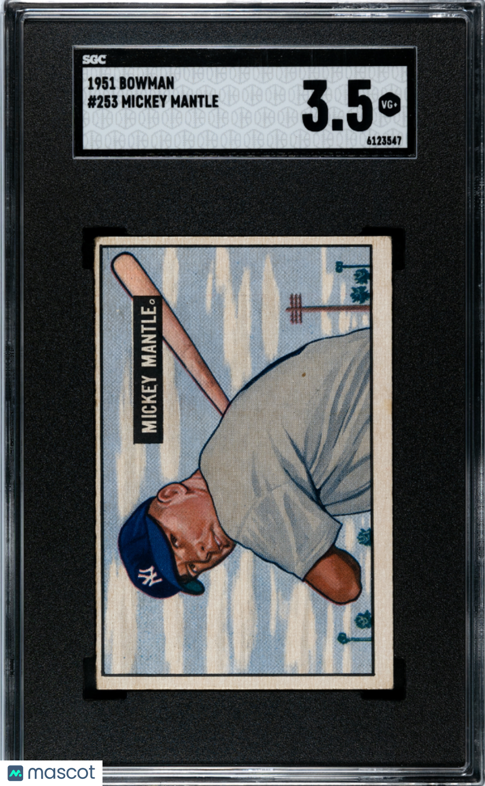 1951 Bowman Mickey Mantle #253 SGC 3.5