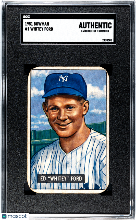1951 Bowman Whitey Ford #1 SGC A
