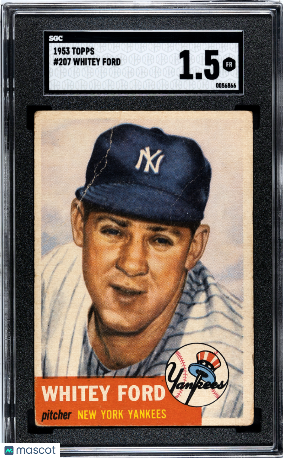 1953 Topps Whitey Ford #207 SGC 1.5