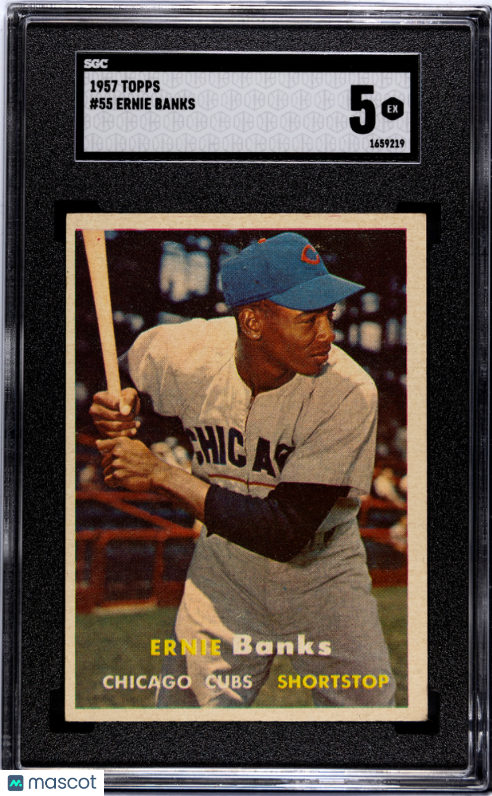 1957 Topps Ernie Banks #55 SGC 5