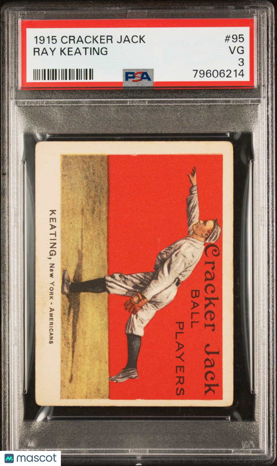 1915 Cracker Jack Ray Keating #95 PSA 3
