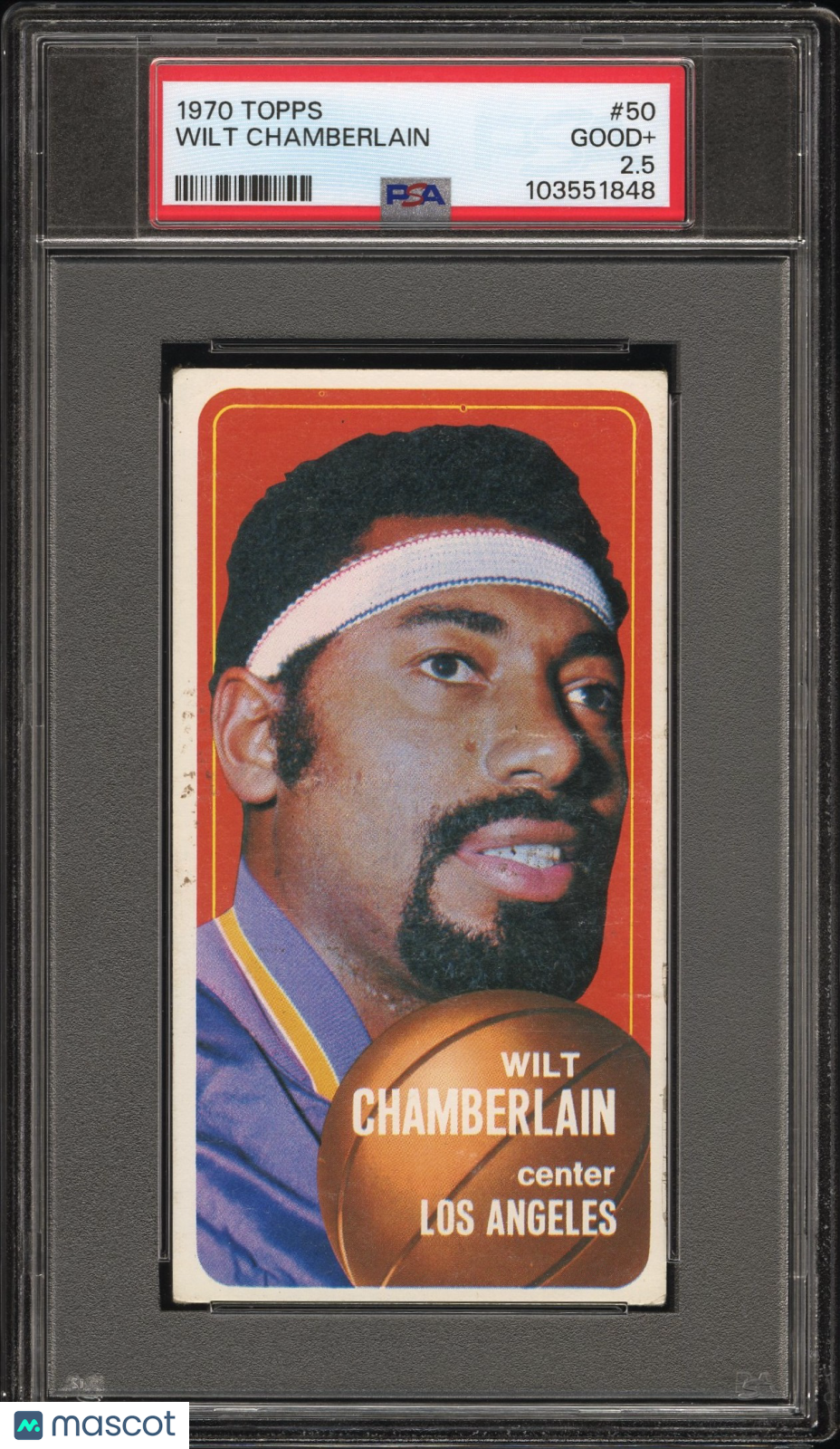 1970 Topps Wilt Chamberlain #50 PSA 2.5