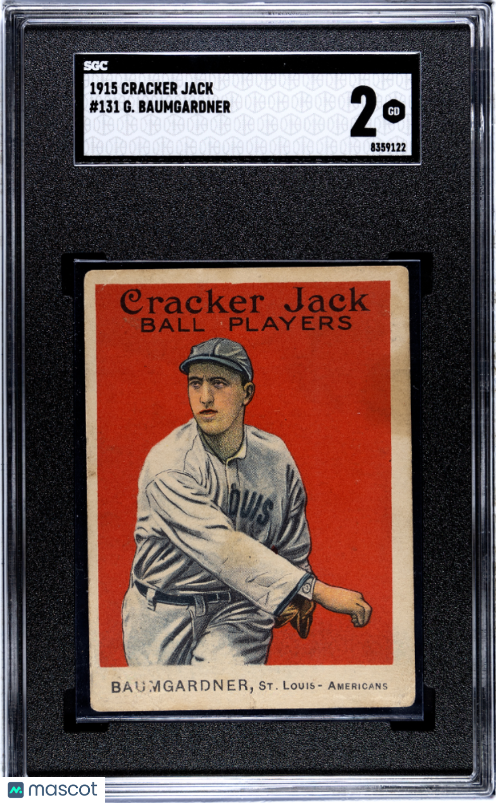 1915 Cracker Jack G. Baumgardner #131 SGC 2