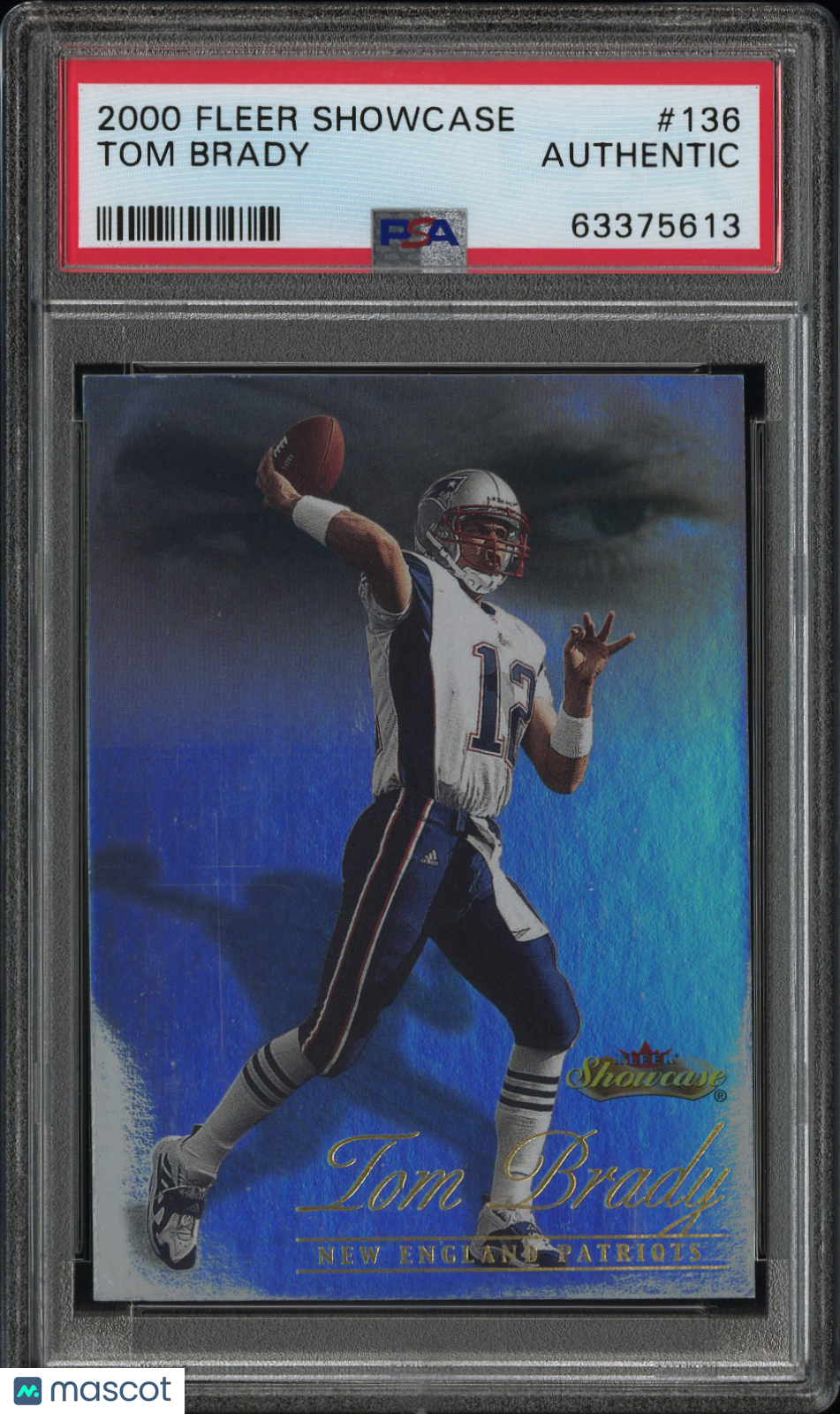 2000 Fleer Showcase Tom Brady #136 PSA A