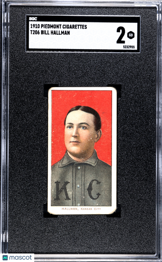 1910 Piedmont Cigarettes (T206) Bill Hallman SGC 2