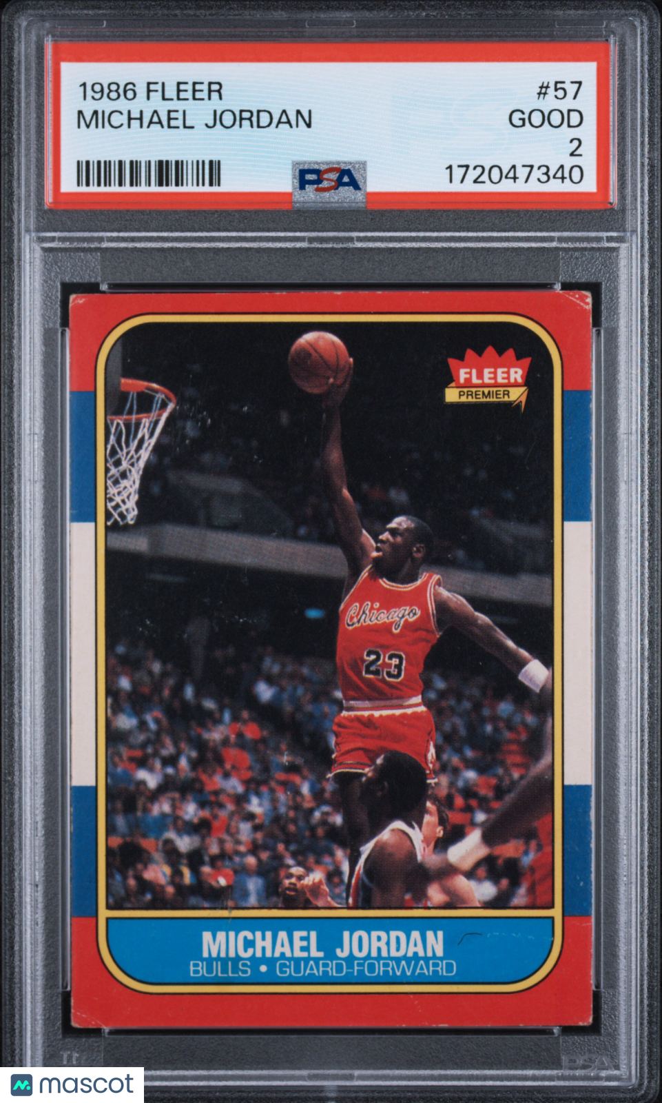 1986 Fleer Michael Jordan #57 PSA 2