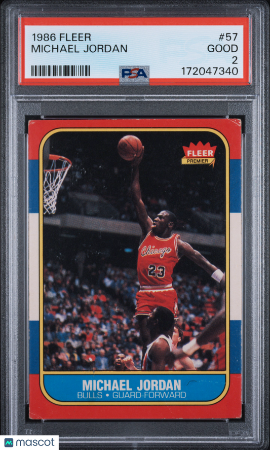 1986 Fleer Michael Jordan #57 PSA 2