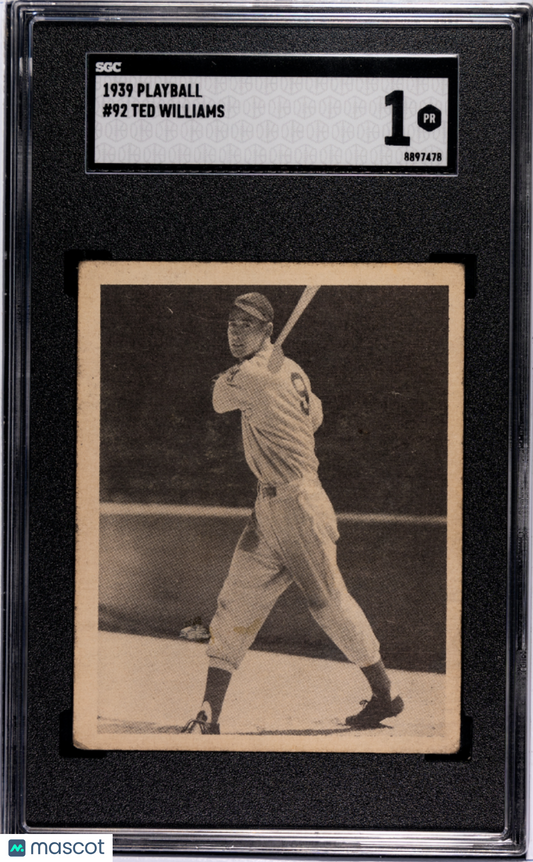 1939 Playball Ted Williams #92 SGC 1