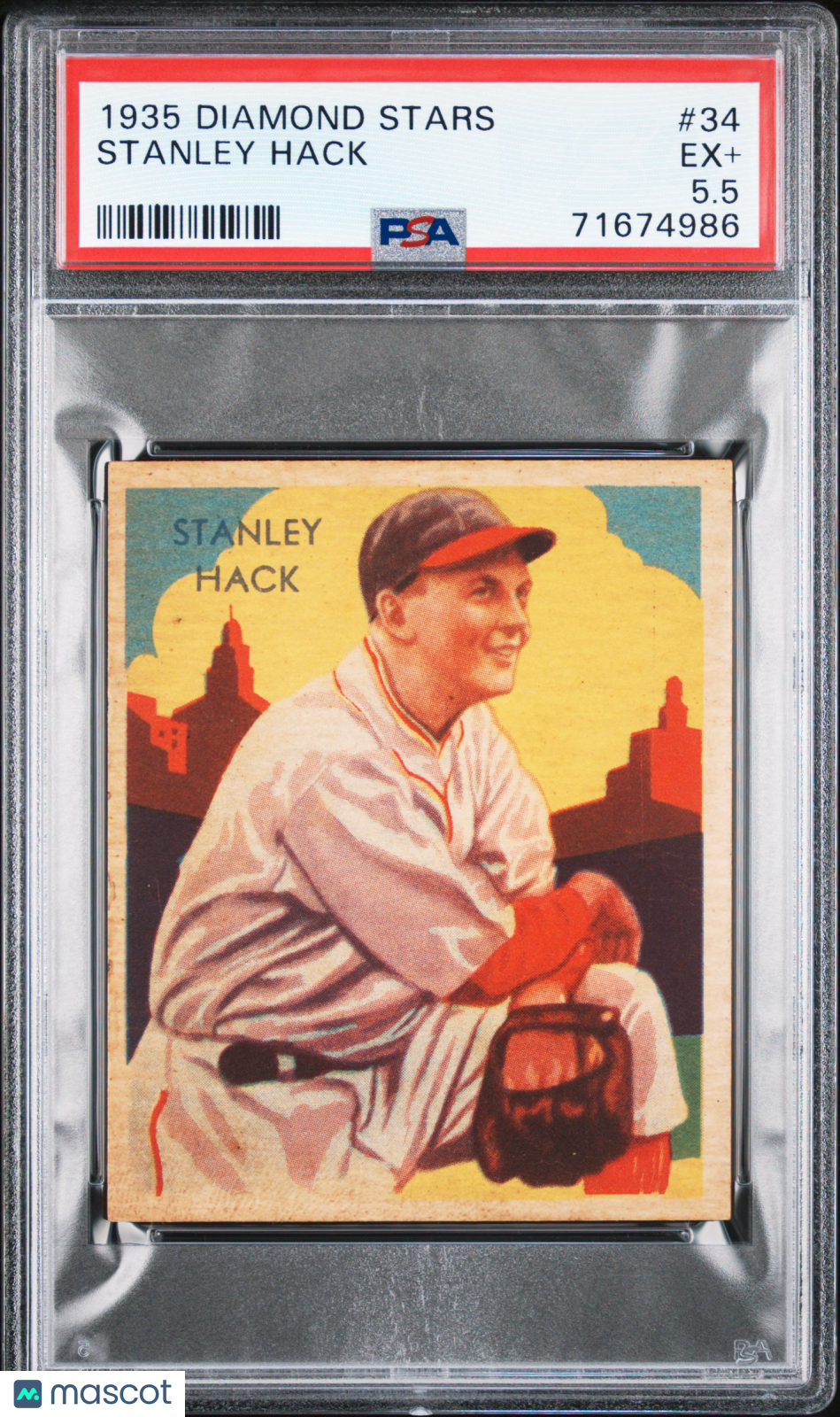 1935 Diamond Stars Stanley Hack #34 PSA 5.5