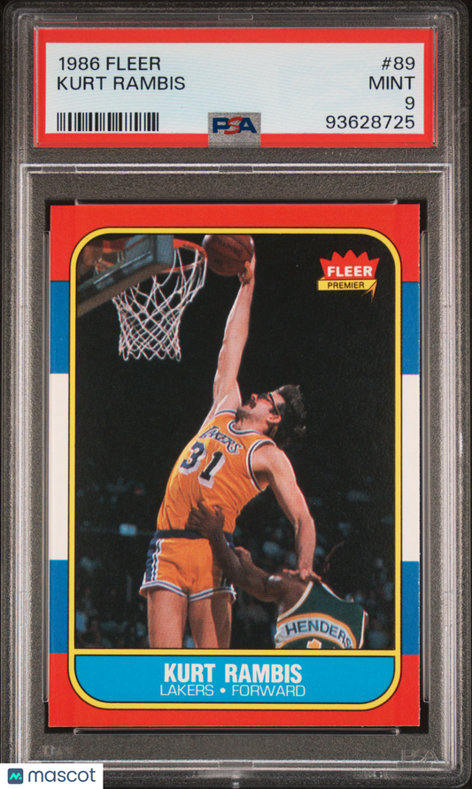 1986 Fleer Kurt Rambis #89 PSA 9