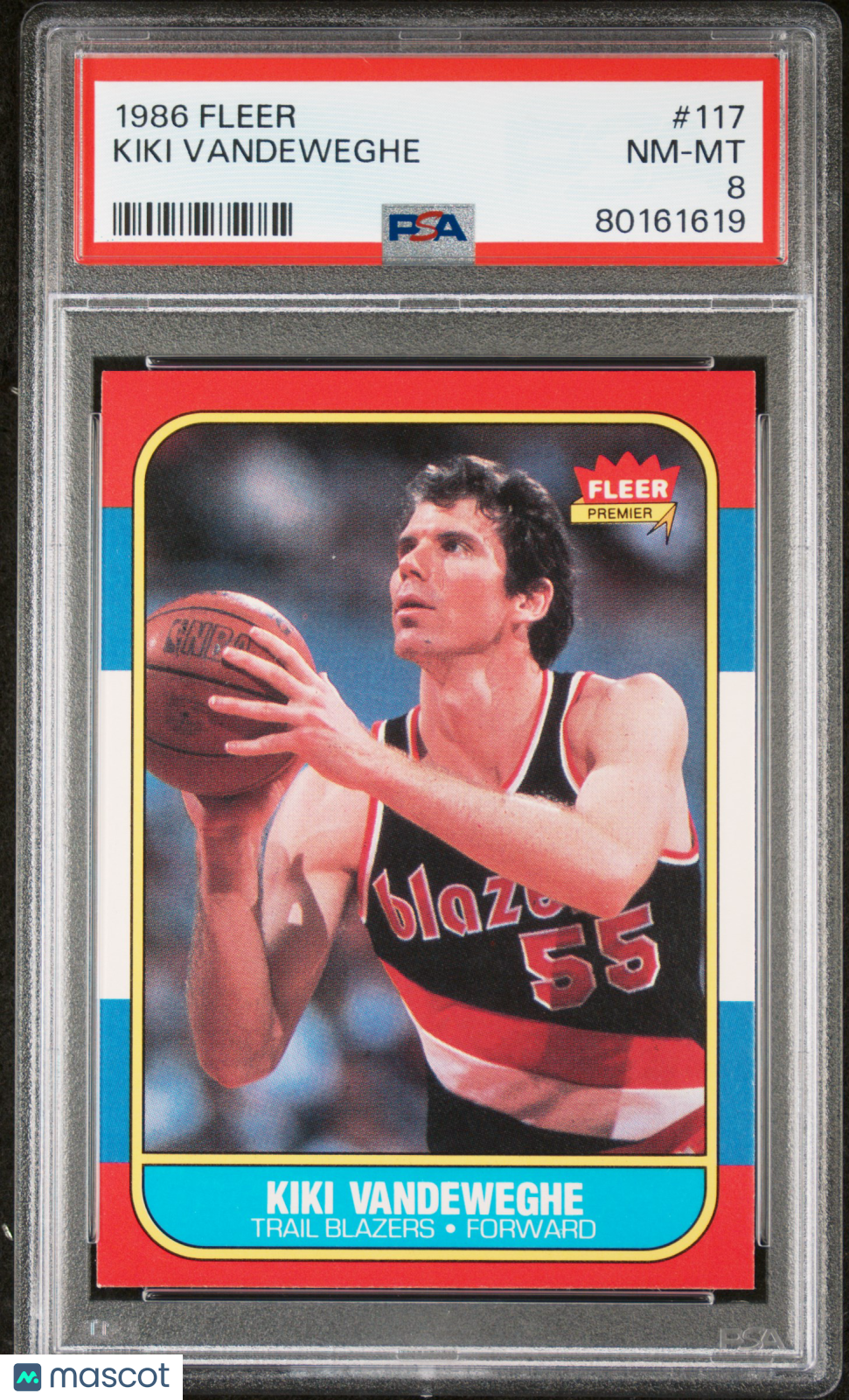 1986 Fleer Kiki Vandeweghe #117 PSA 8