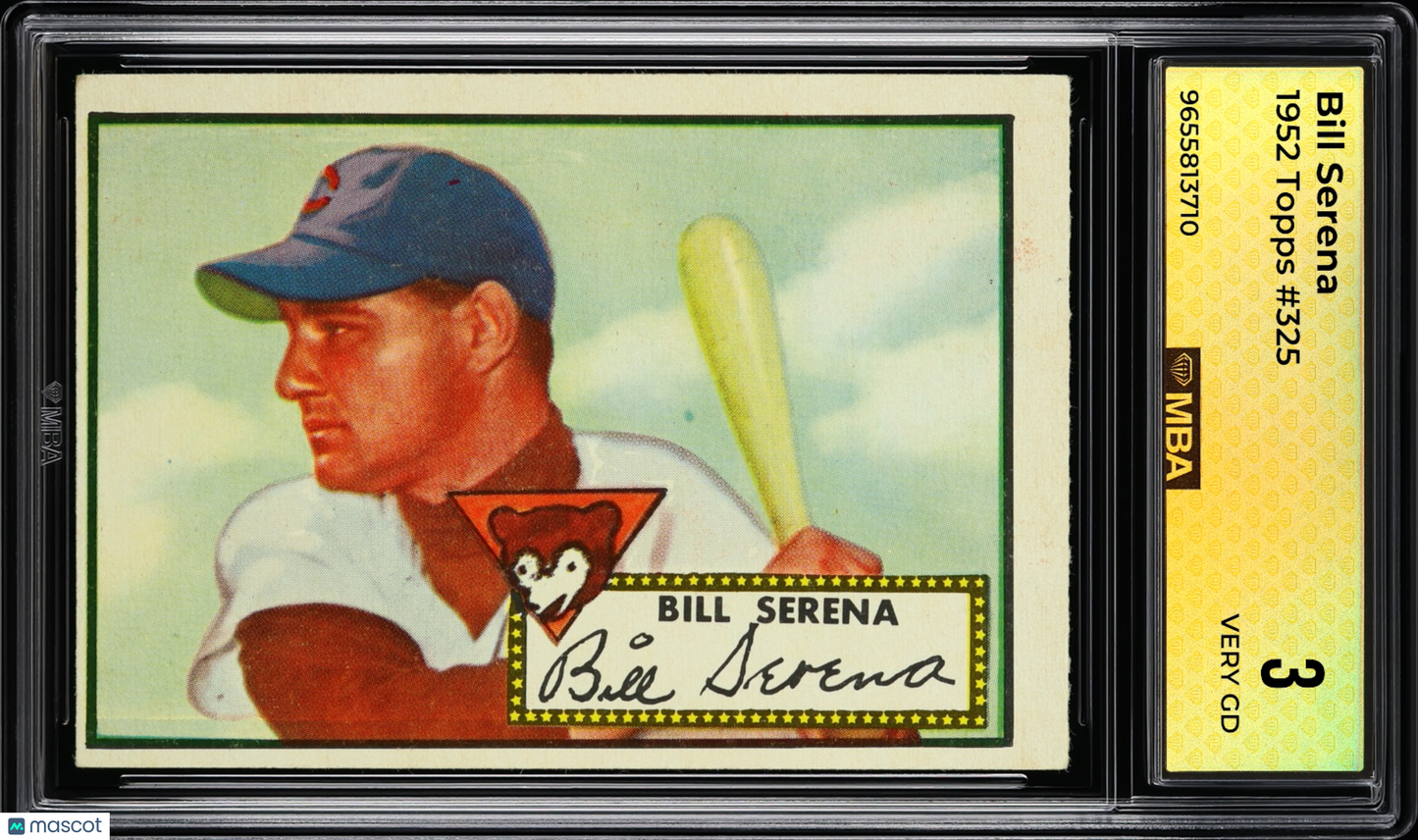1952 Topps Bill Serena #325 MBA 3