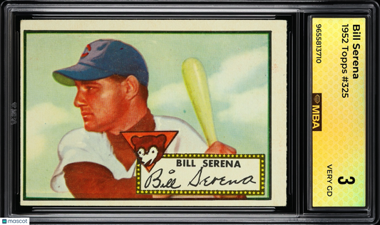 1952 Topps Bill Serena #325 MBA 3